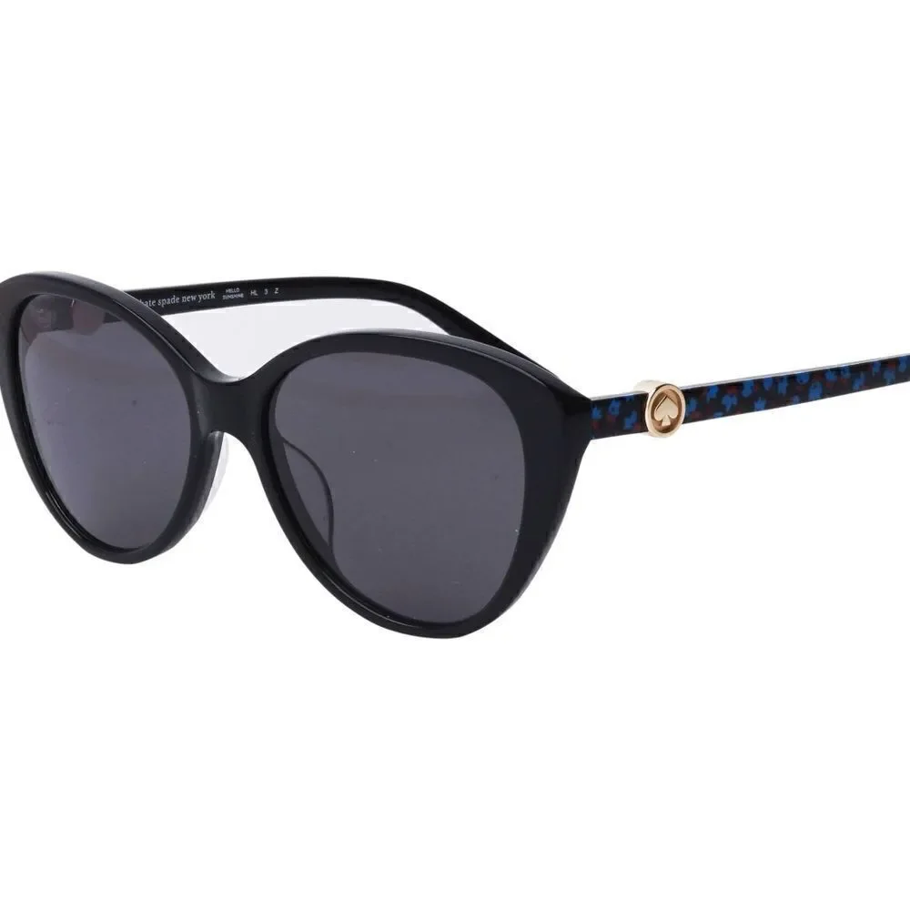 Kate Spade Sunglasses Visalia/G/S 7RM M9 Pattern Black Gray Polarised